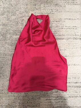 Zara Vibrant Pink Satin Top